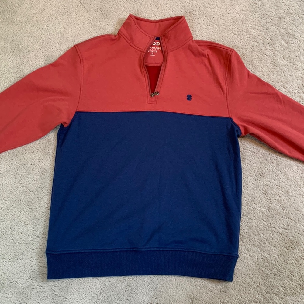 Pink/blue Izod 3/4 zip pullover